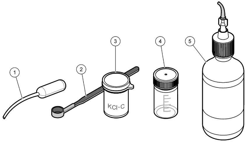 HACH PHC725 Laboratory Low Ionic Strength Media RedRod Refillable Glass pH Electrode - Fcrystals to the probe