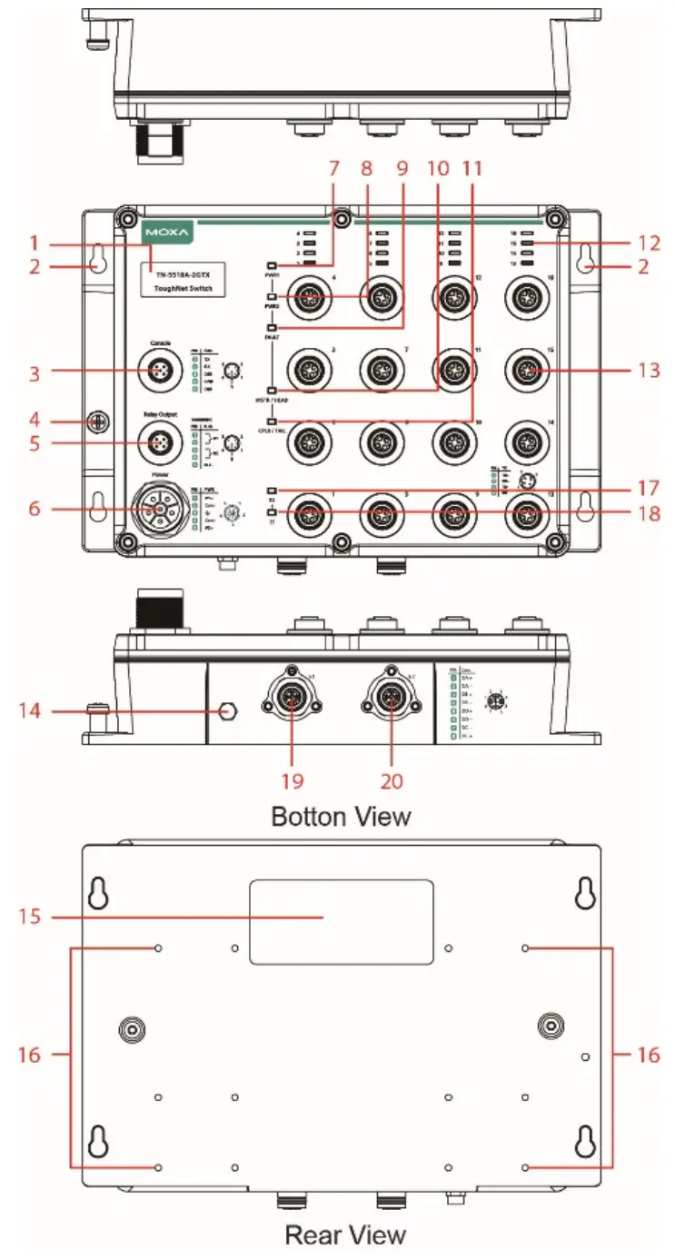 MOXA TN 5516A ToughNet Switch-