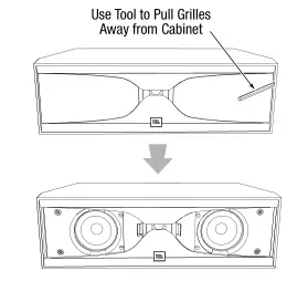 JBL Studio 580 - Removing Studio 520C Grilles