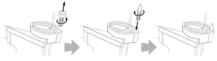 JBL Studio 580 - Unscrew and remove the rubber bumpers