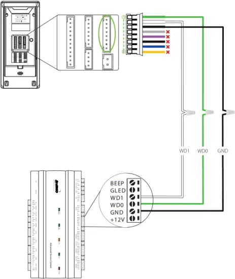 ZKTECO ProBio(QR) - Wiegand Output Connection
