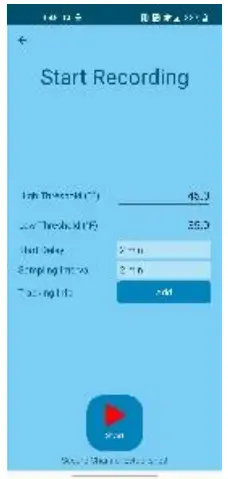 Sensified PM05 Seguro Remote Wireless Sensor - Starting a Recording