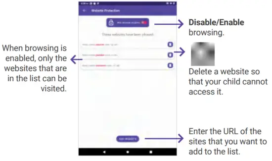 SoyMomo PRO 10 Children Smart Tablet - Website protection