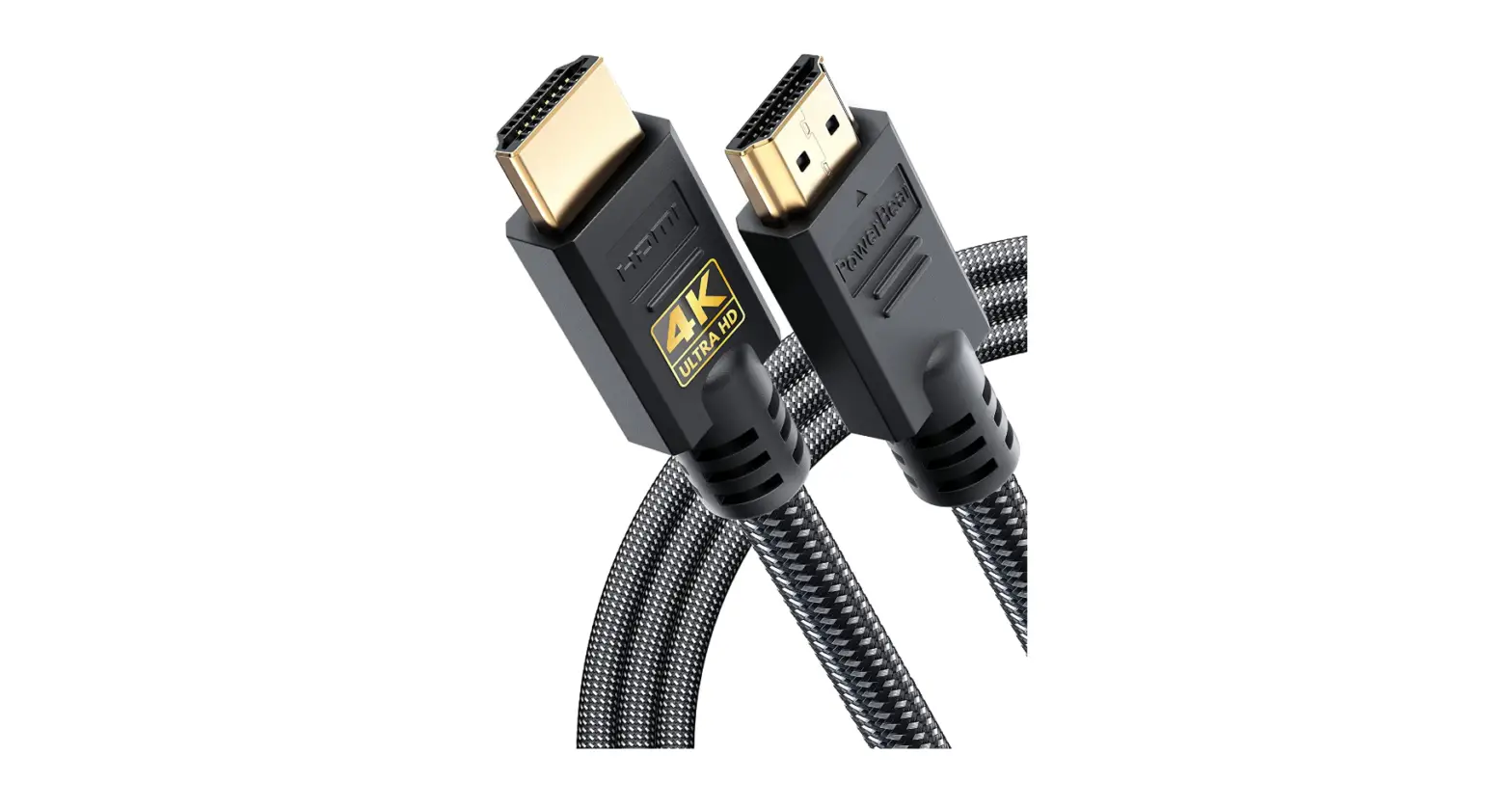 Powerbear 4k Hdmi Cable 10 Ft | High Speed Hdmi Cables, Braided Nylon & Gold Connectors-complete Features/instruction Guide