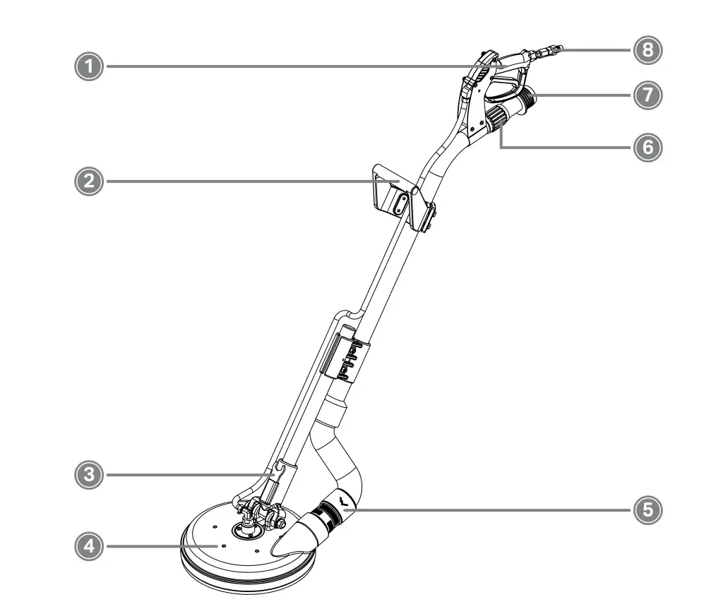 MYTEE 8903 Wand Style Spinner Tile and Grout Cleaning Tool - 8903 Wand Style Spinner