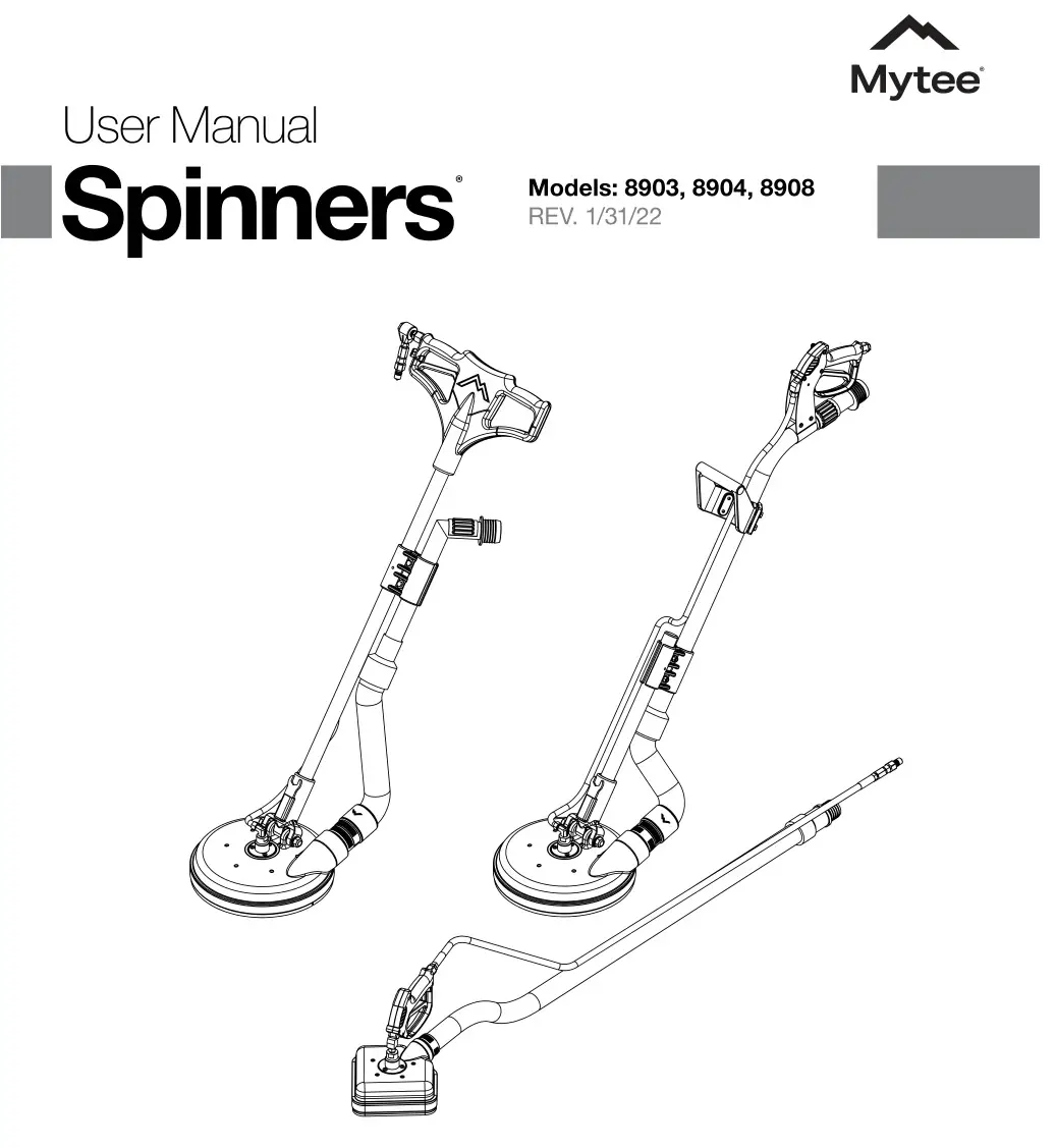 MYTEE 8903 Wand Style Spinner Tile and Grout Cleaning Tool User Manual