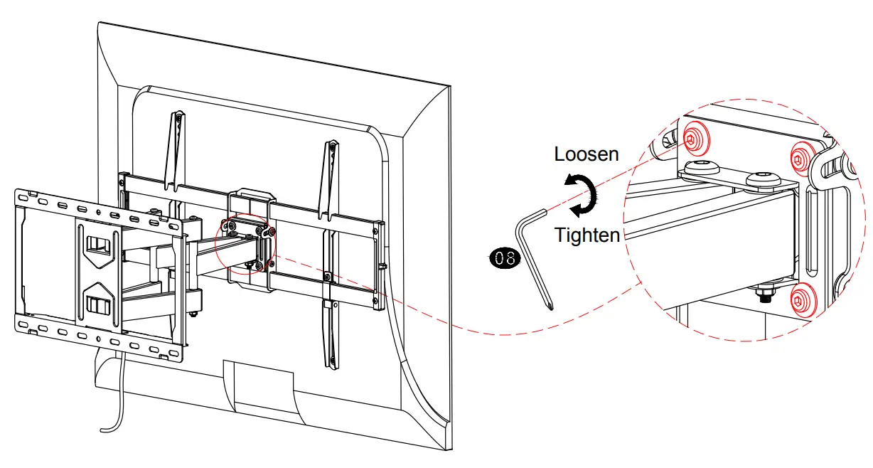 US- MOUNT-Ful- Motion -TV-Wal- Mount-for-Most-47-8-4inch -lat-Screen-LED-4K-TV-T=- Mount-Bracke- Dual-Swivel-fig-21
