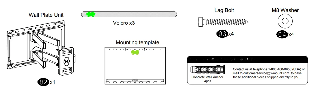 US- MOUNT-Ful- Motion -TV-Wal- Mount-for-Most-47-8-4inch -lat-Screen-LED-4K-TV-T=- Mount-Bracke- Dual-Swivel-fig-7