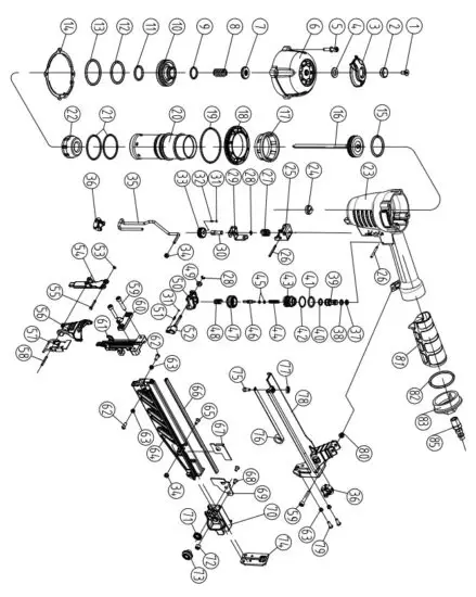 BANKS 16 GAUGE Finish Nailer - assembly Diagram