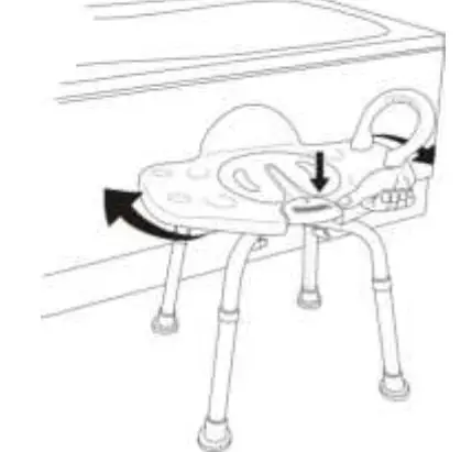 GIMA Swivel Shower Chair - OPERATION