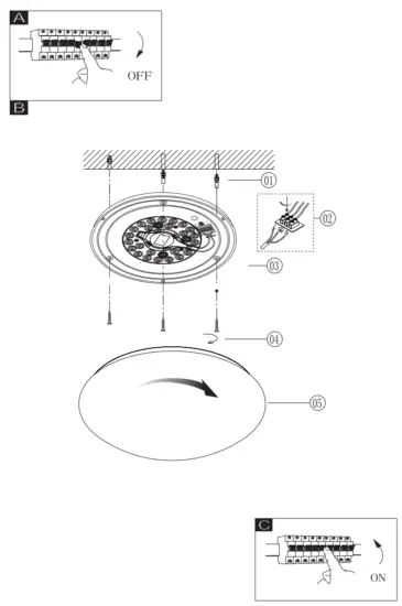 WOOX R5111 Smart Ceiling Light Warm white to cool white