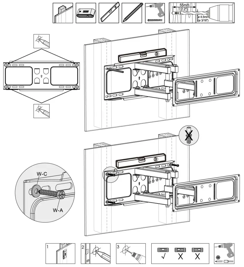 Audizio FMB60 TV Wall Mount 32” 65” - fig1