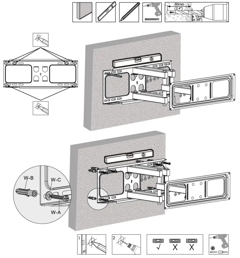 Audizio FMB60 TV Wall Mount 32” 65” - fig2