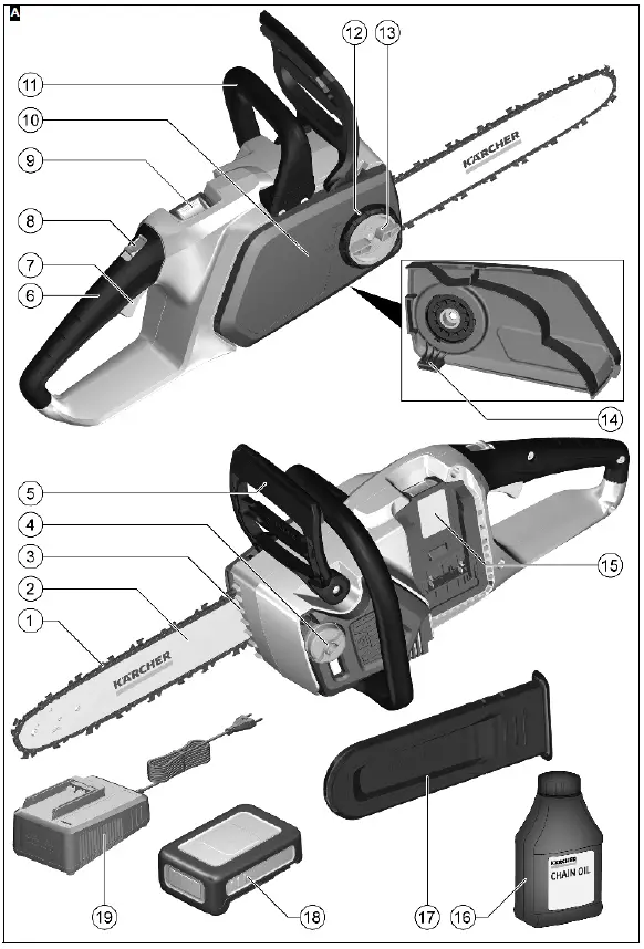 KARCHER CNS 18-30 Battery-Powered Chain Saw 01