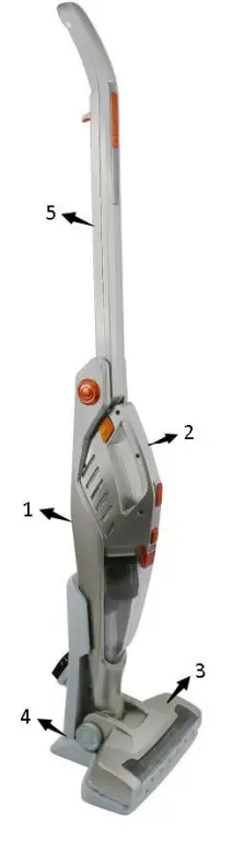 HEMA 2 in 1 Upright and handheld vacuum cleaner 14.8V-1