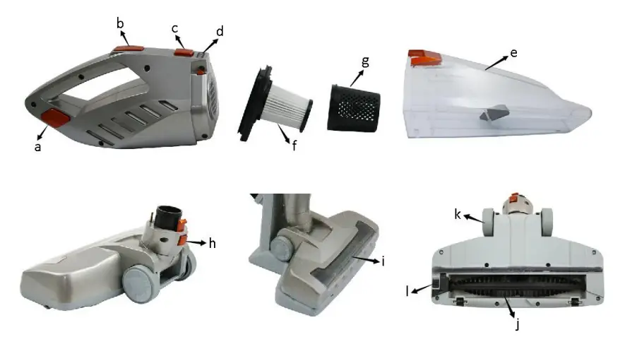 HEMA 2 in 1 Upright and handheld vacuum cleaner 14.8V-2