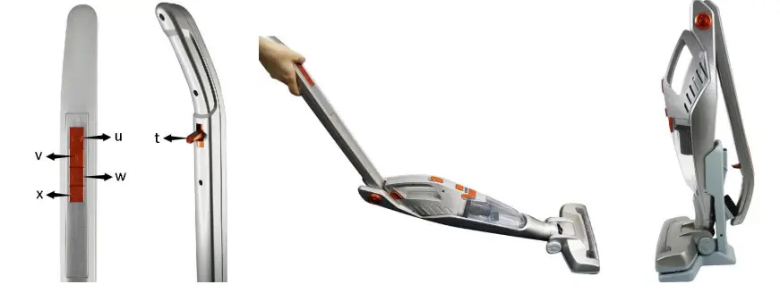HEMA 2 in 1 Upright and handheld vacuum cleaner 14.8V-7