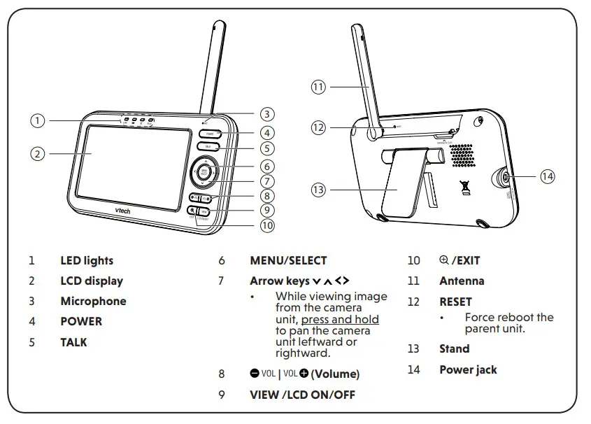 vtech VM5255 Remote Pan and Manual Tilt Video Baby Monitor - Figure 12