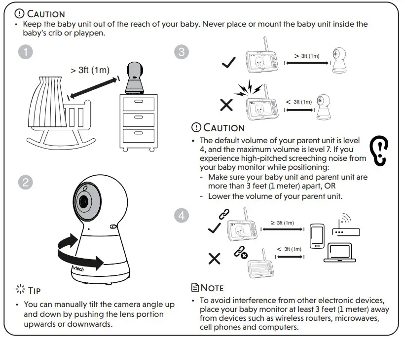 vtech VM5255 Remote Pan and Manual Tilt Video Baby Monitor - Figure 5