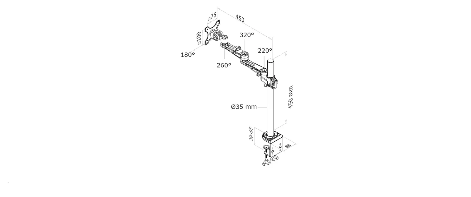 Neomounts Fpma-d935 Monitor Desk Mount Instruction Manual