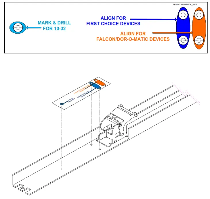 SDC LR100FCK-EM Electric Latch Retraction Kit - MARK AND DRILL