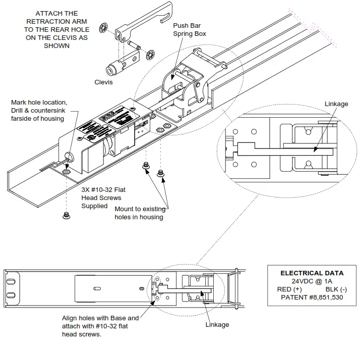 SDC LR100FCK-EM Electric Latch Retraction Kit