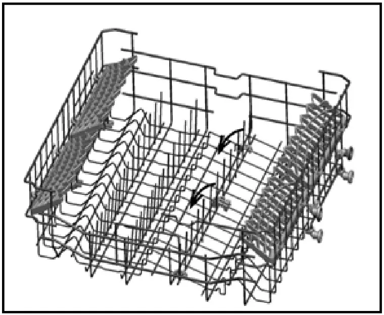 Westinghouse Dishwasher-------Foldable tines