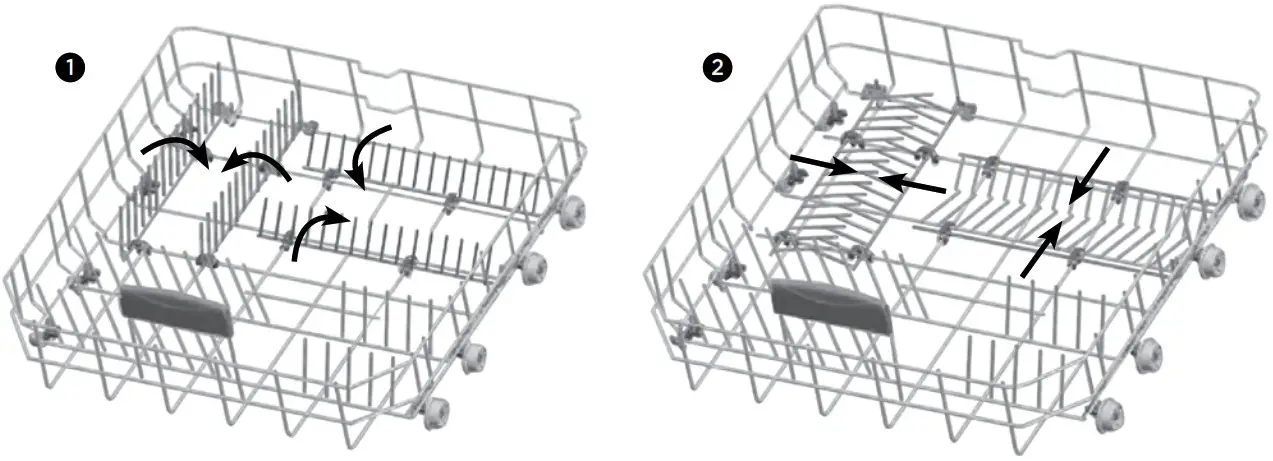 Westinghouse Dishwasher-------Lower basket folding racks
