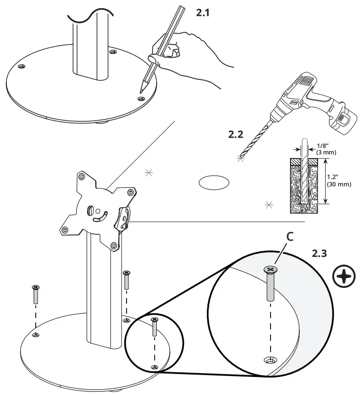 kanto SDS150 Desktop Security iPad Stand - fig4