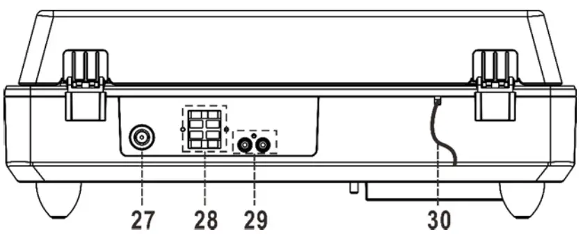 soundmaster PL979 Turntable Record Player HiFi System - REAR VIEW