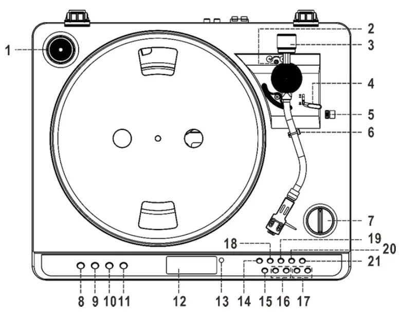 soundmaster PL979 Turntable Record Player HiFi System - fig 1