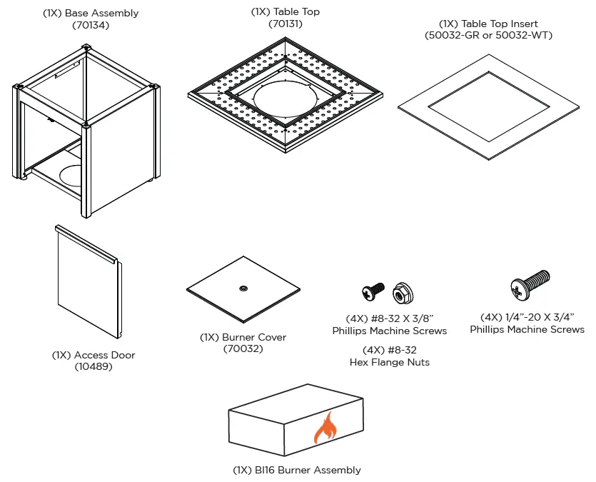 THE OUTDOOR GREATROOM COMPANY VGHN-GR-K Vaughn Fire Table fig 1