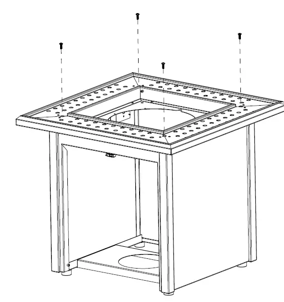 THE OUTDOOR GREATROOM COMPANY VGHN-GR-K Vaughn Fire Table fig 4