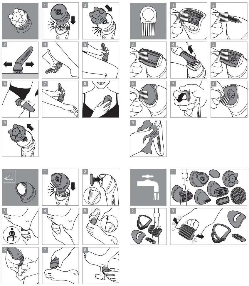 PHILIPS BRE700 Wet and Dry Epilator - fig4