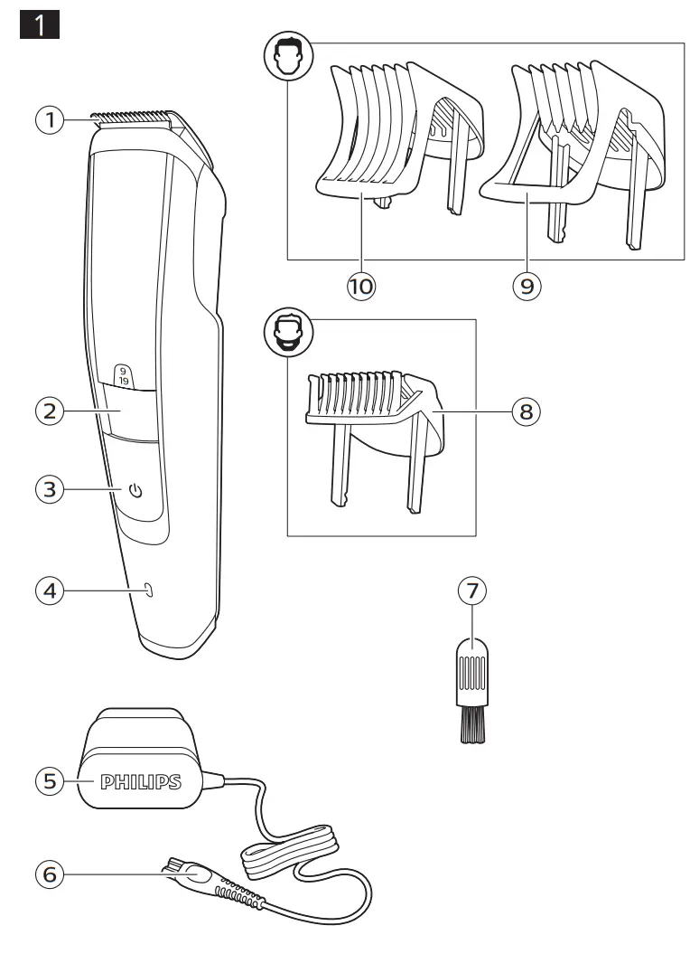 PHILIPS BT5502 NORELCO Beard Trimmer - Fig 1