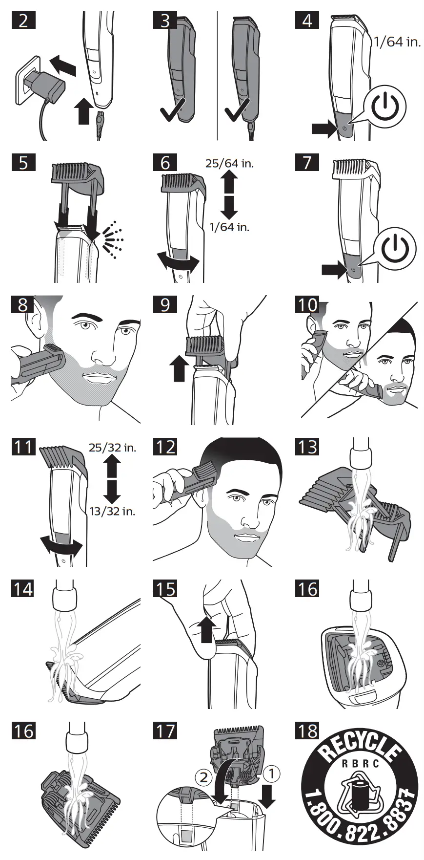 PHILIPS BT5502 NORELCO Beard Trimmer - Fig