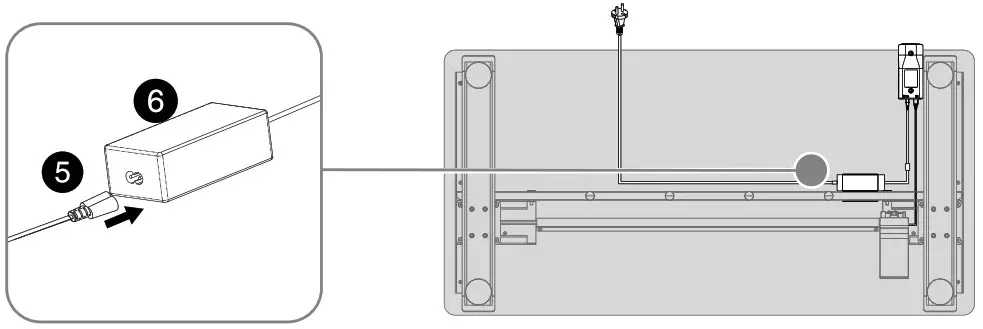 INSIGNIA Standing Desk -Plug the small