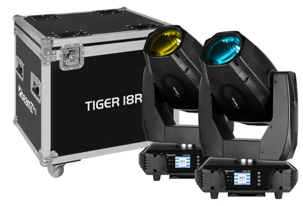 beamZ 150.395 Tiger 18R MKII Moving Head 2pcs in Flightcase - 1