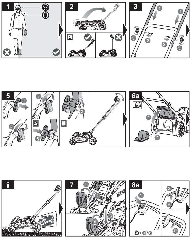 RYOBI RLM36X46HPG Battery Lawn Mower Instruction Manual - Fig 1