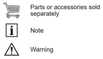 RYOBI RLM36X46HPG Battery Lawn Mower Instruction Manual - SYMBOLS IN THIS MANUAL
