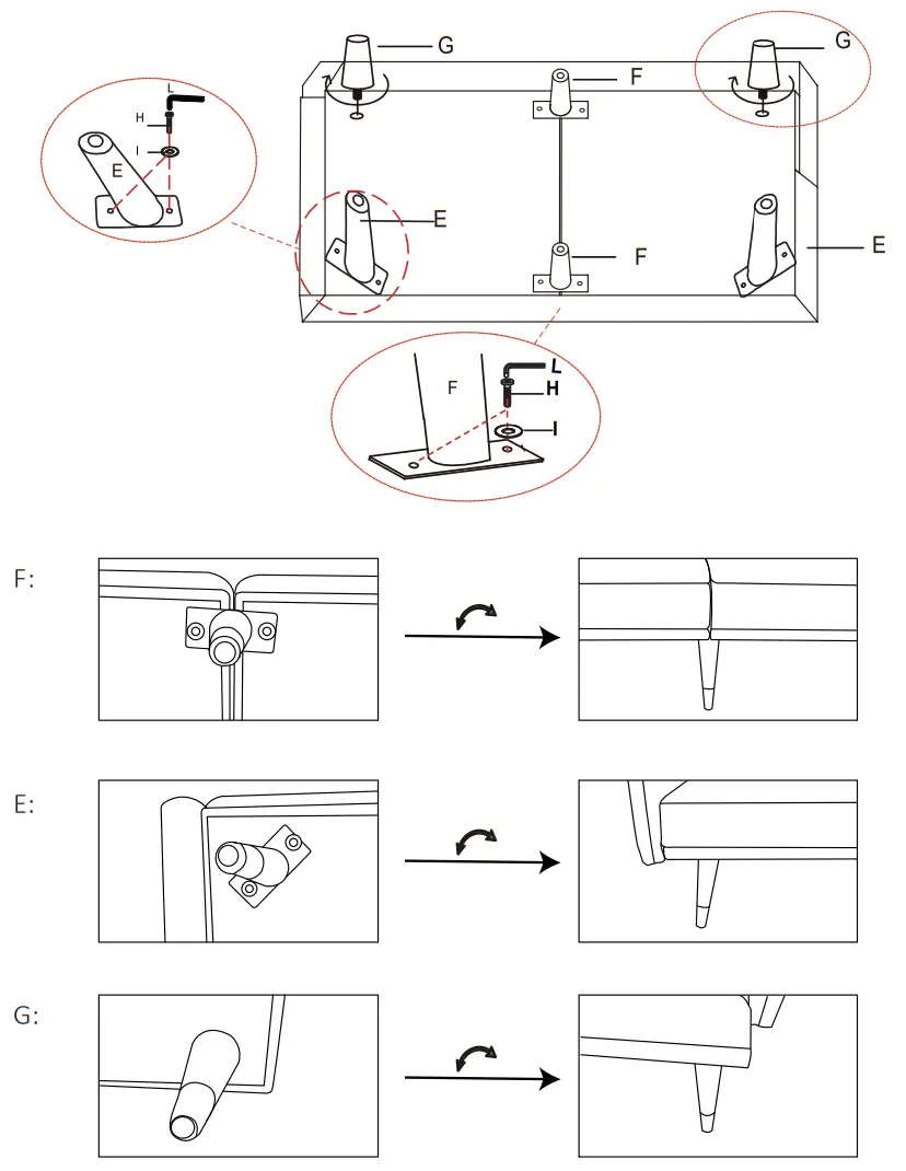 POVISON SF010ADG 76 Inch Pink Cotton Velvet Sofa Bed 2 Seater - fig1