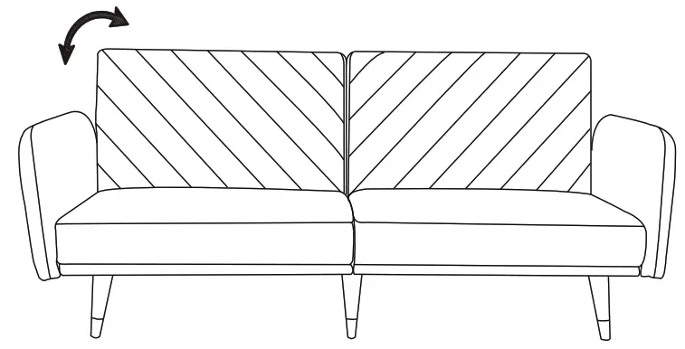 POVISON SF010ADG 76 Inch Pink Cotton Velvet Sofa Bed 2 Seater - fig3