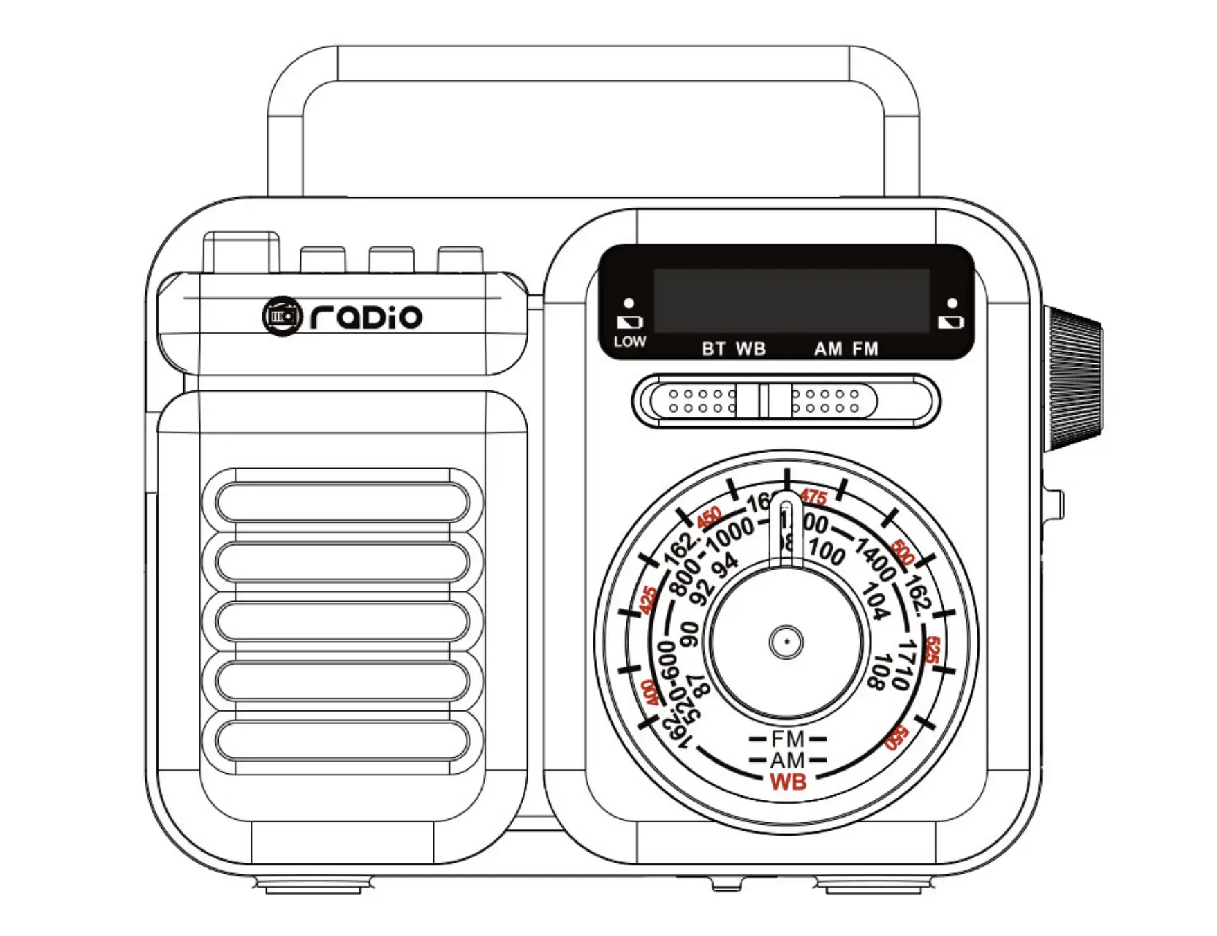 Hand Crank Vintage Radio Speaker