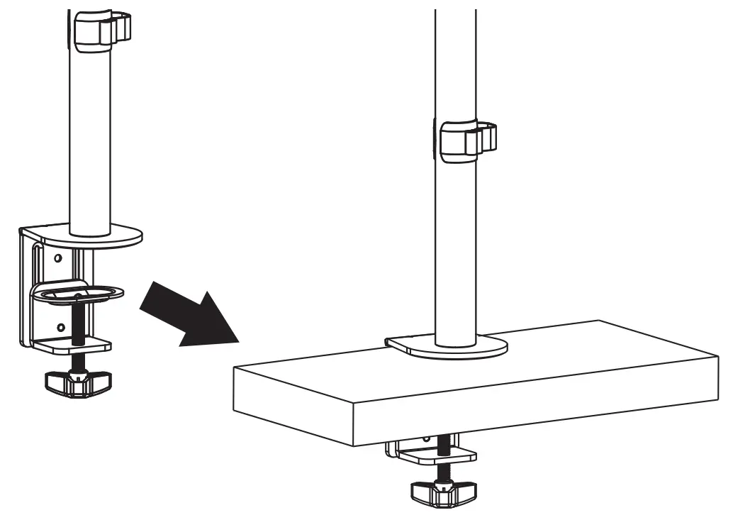 TRIPP LITE DDR1327SQFC 1 Quad Flat Screen Flex Arm Desk Clamp - Desk