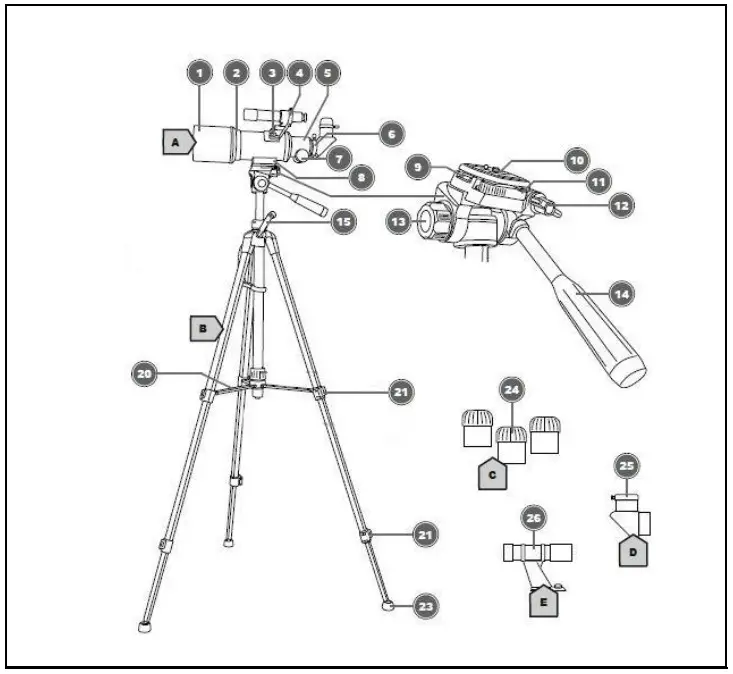 TECHNAXX TX-175 Telescope - overview