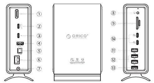 ORICO-TB3-S4-Thunderbolt 3-Multifunctional-Docking-Station-fig-1