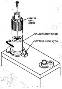 Calibrating V504/V524 with dial on operator