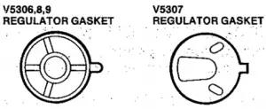 Left gasket is for V5306,8,9; right gasket is for V5307.