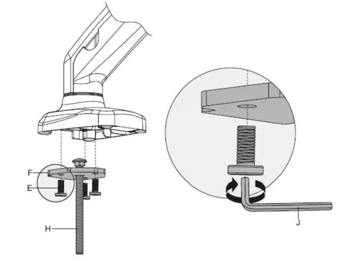 LINDY 40705-6 Single-Dual Display Gas-Spring Desktop Mount - Figure 4