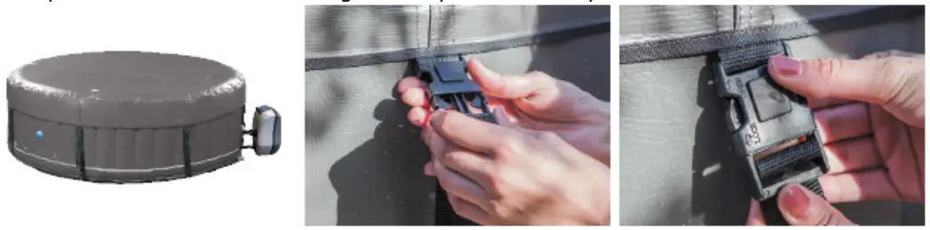 TOYS Silver Classic Spa Inflatable Hot Tub Control panel